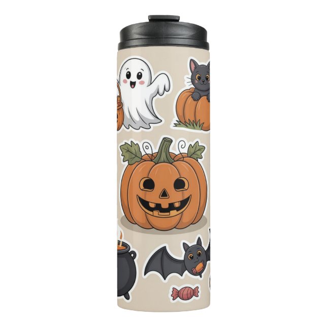 Spooky vibes Halloween gift Thermosbecher (Vorderseite)
