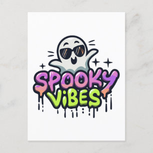 Spooky Vibes Halloween Postkarte