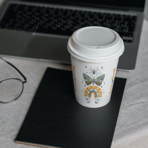 Spooky Vibes Halloween-Symbole Muster Paper Cups Pappbecher