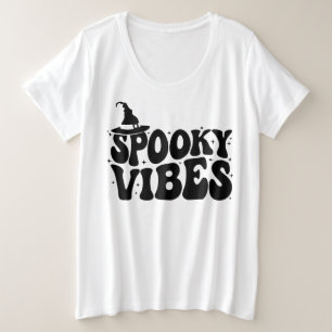 Spooky Vibes, Halloween Women Große Größe T-Shirt