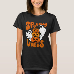 Spooky Vibes Happy Halloween Pumpkin Boo Kostüme T-Shirt