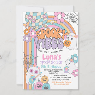 Spooky Vibes Hippie Halloween ANY AGE Einladung
