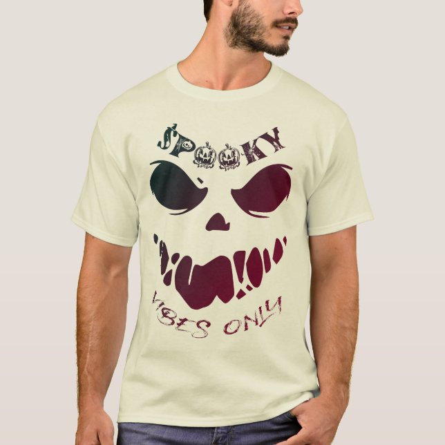 Spooky Vibes Only-Halloween Monster  T-Shirt (Vorderseite)
