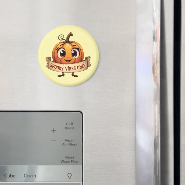 "Spooky Vibes Only" Pumpkin Magnet (In Situ (Kühlschrank))