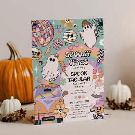 Spooky Vibes Retro Fun Halloween-Party Einladung