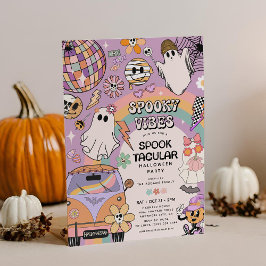 Spooky Vibes Retro Fun Halloween-Party Einladung