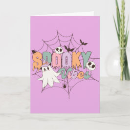 Spooky Vibes Retro Pastel Karte