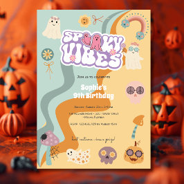 Spooky vibes Rettro Vintage Halloween Kindergeburt Einladung