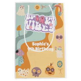 Spooky vibes Rettro Vintage Halloween Kindergeburt Mittlere Geschenktüte