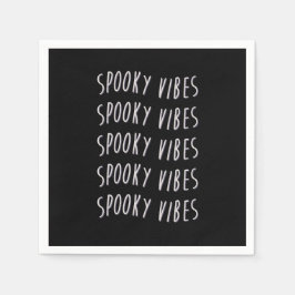 spooky vibes typography serviette