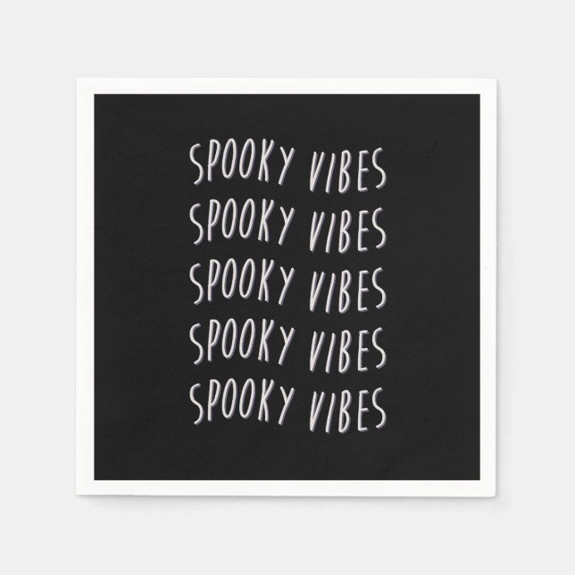 spooky vibes typography serviette (Vorderseite)