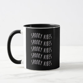 spooky vibes typography tasse