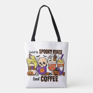 Spooky Vibes und Coffee Halloween Totbeutel