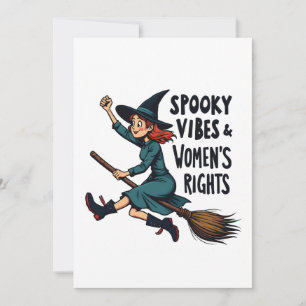 Spooky Vibes Women's Right Halloween Hexe Feiertagskarte