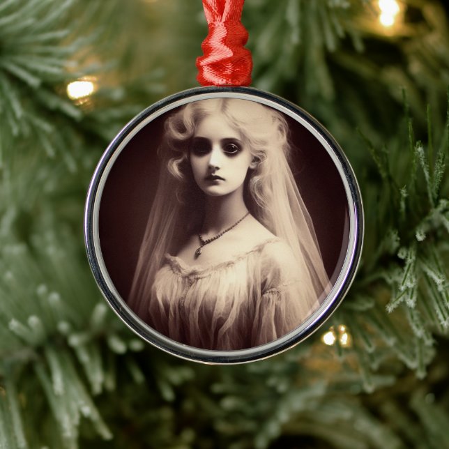 Spooky Viktorianischen Horror Gotische Weihnachten Ornament Aus Metall (Baum)