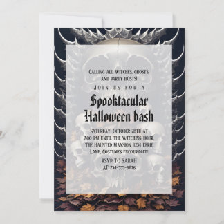 Spooky Vintag Gothic Halloween Costume Party Einladung