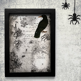 Spooky Vintag Halloween Spider & Raven Ephemera Seidenpapier