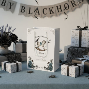 Spooky Vintag Rocking Horse Boy Baby Shower Mittlere Geschenktüte