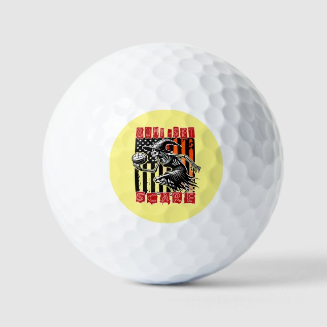Spooky Volleyball: Bump Set Scare Designs Golfball (Vorderseite)
