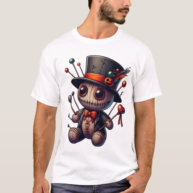 Spooky Voodoo Puppen Magic T-Shirt (Vorderseite)
