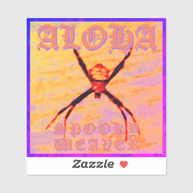 Spooky Weaver (gelb), flexibles Foto Aufkleber (Blatt)