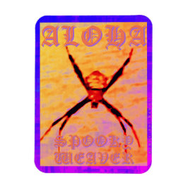 Spooky Weaver (gelb), flexibles Foto Magnet