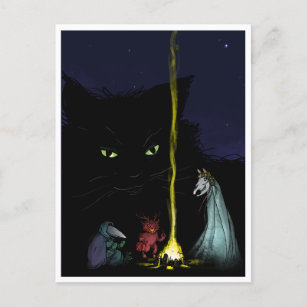 Spooky Weihnachten Critter Quartett Postkarte