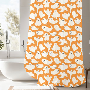 Spooky White Ghost Halloween Duschvorhang