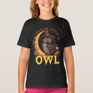 Spooky Witch Owl Graphic Perfekt für Halloween Spa T-Shirt
