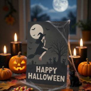 Spooky Witwen Halloween Grußkarte Feiertagskarte