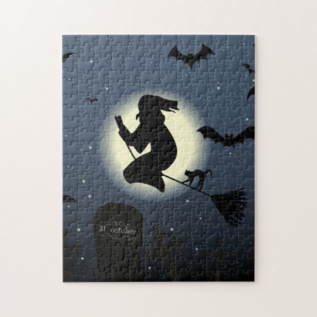 Spooky Witz und Fledermäuse Puzzle (Vertikal)