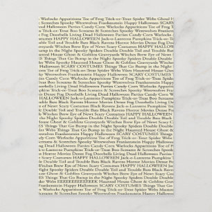 Spooky Words Postcard Postkarte