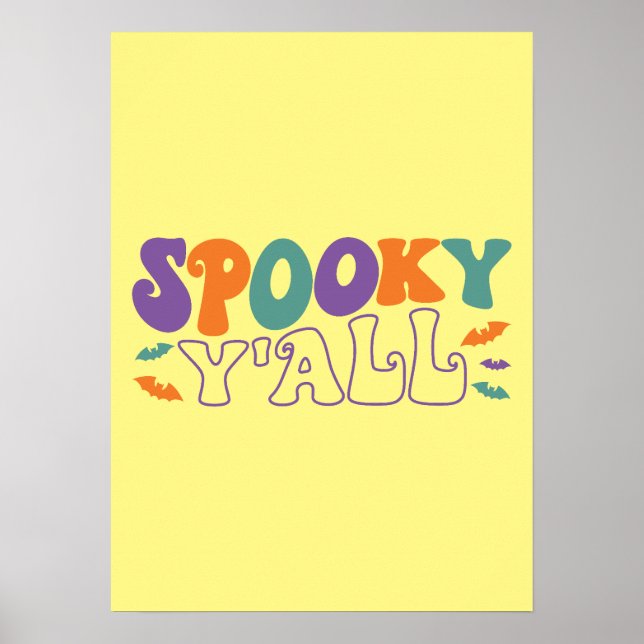 Spooky Y'all - Funny Halloween Poster (Vorne)