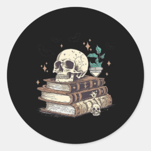 Spooky Zauberbücher Runder Aufkleber