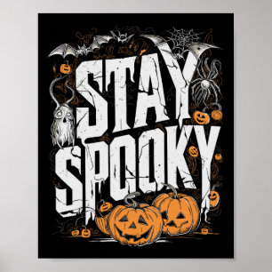 Spooky Zitat Halloween Kaffee Funny Bekleid Poster