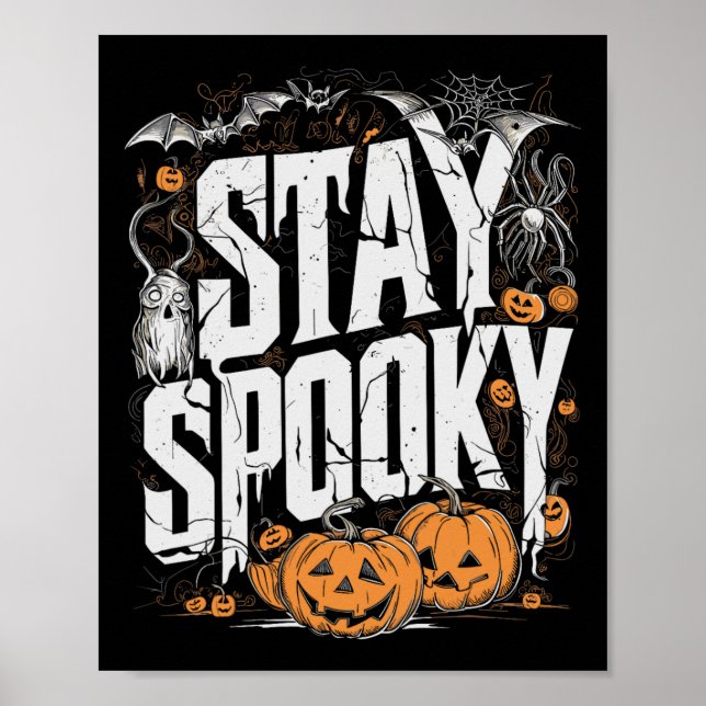 Spooky Zitat Halloween Kaffee Funny Bekleid Poster (Vorne)