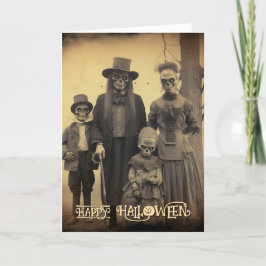Spooky Zombie Family Feiertagskarte