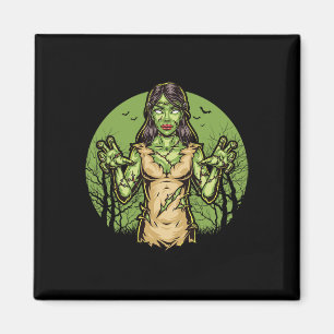 Spooky Zombie Funny Halloween Beängstigend Zombie Magnet