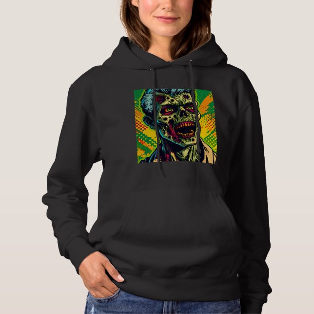 Spooky Zombie Halloween-Party Hoodie (Vorderseite)