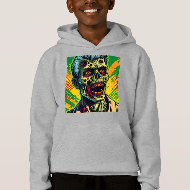 Spooky Zombie Halloween-Party Hoodie (Vorderseite)
