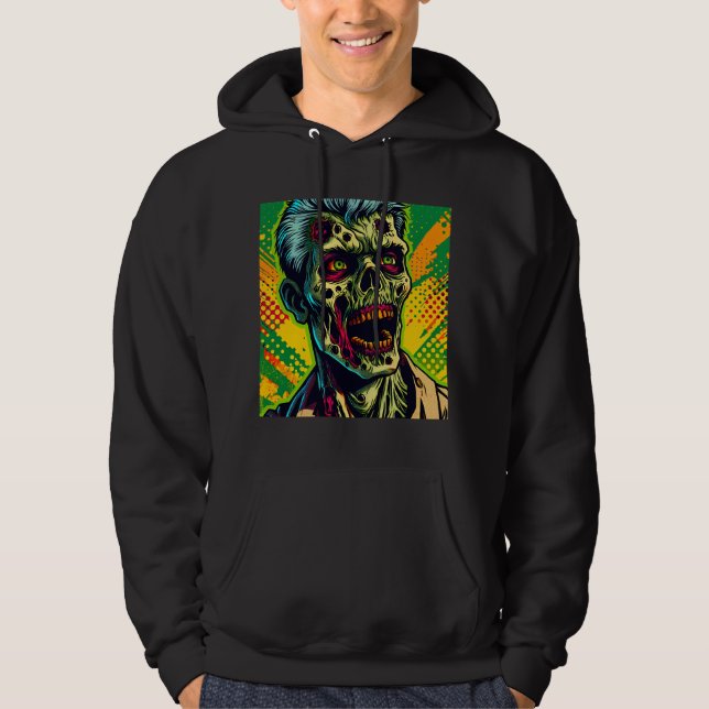 Spooky Zombie Halloween-Party Hoodie (Vorderseite)