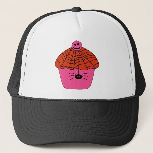 Spookylish Halloween Cupcake Truckerkappe (Vorderseite)