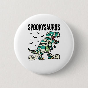 Spookysaurus Halloween Dinosaur T-Rex Button