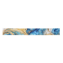 Spool Ribbon Swirls of Blue, White or Gold  Satinband