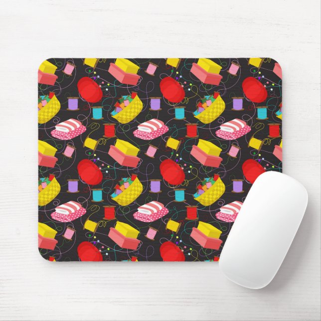 Spools Nähen Threads Buttone Decken Seamstress Mousepad (Mit Mouse)