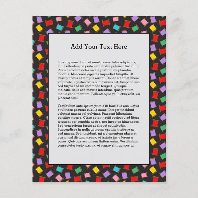 Spools NähThreads Black Dressmaker Seamstress Flyer (Vorne)