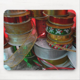Spools von Weihnachten Weihnachtsfeiertag Rot und Mousepad