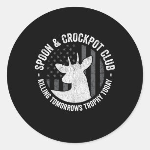 Spoon and Crockpot Club Funny Dealer Jäger Runder Aufkleber