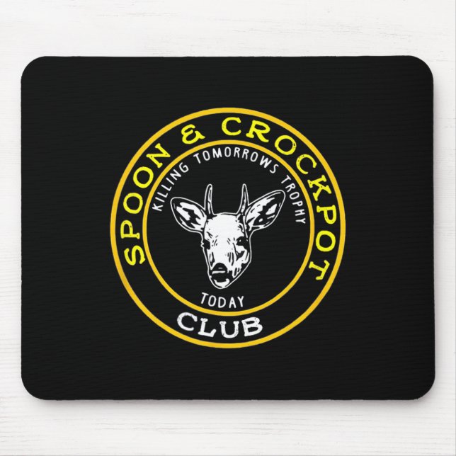 Spoon and Crockpot Club Funny Junting Design Mousepad (Vorne)