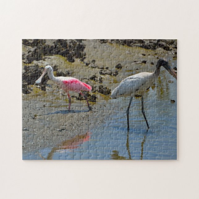 Spoon Bill Wood Stork Florida Puzzle (Horizontal)